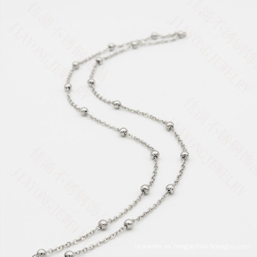 Collar de cuentas de moda joyería de acero inoxidable joyería de plata colgante para cadenas de damas